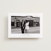 "Framed Minimalist" - Save the Dates in Silk by Kelly Schmidt - Front