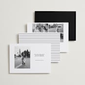 "Framed Minimalist" - Save the Dates in Silk by Kelly Schmidt - Back of Card Options