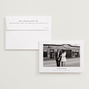 "Framed Minimalist" - Save the Dates in Silk by Kelly Schmidt - Save the Date with Envelope