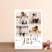 "Jotted" - Save the Dates in Golden by Ashley Hegarty - Front