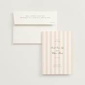 "awning stripe" - Save the Dates in Peach by Sara Hicks Malone - Save the Date with Envelope