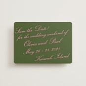 "Kiawah" - Save the Dates in Moss by Megan Davis - Front