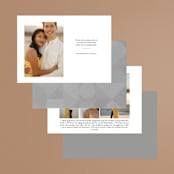 "Square Stamp" - Save the Dates in Cloud by Kelly Williams - Back of Card Options