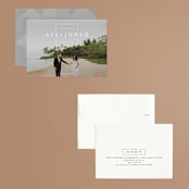 "Square Stamp" - Save the Dates in Cloud by Kelly Williams - Assembled