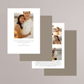 "Slant" - Save the Dates in Snow by Michelle Taylor - Back of Card Options