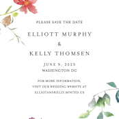 "Spring Wildflowers" - Save the Dates in Floral by Mere Paper - Detail