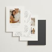 "Crescendo" - Save the Dates in Snow by Griffinbell Paper Co. - Back of Card Options