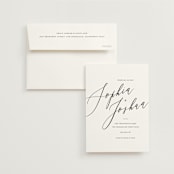 "Crescendo" - Save the Dates in Snow by Griffinbell Paper Co. - Save the Date with Envelope
