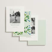 "Lily of the Valley" - Save the Dates in Mint by Claire - Back of Card Options