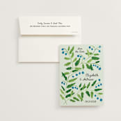 "Lily of the Valley" - Save the Dates in Mint by Claire - Save the Date with Envelope