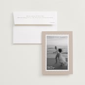 "Stamp" - Save the Dates in Taupe by Claire - Save the Date with Envelope