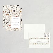 "Terrazzo" - Save the Dates in stone by Amy Payne - Assembled