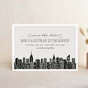 "Big City - New York City" - Save the Dates in Light Taupe by Hooray Creative - Front
