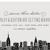 "Big City - New York City" - Save the Dates in Light Taupe by Hooray Creative - Detail