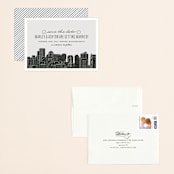 "Big City - Boston" - Save the Dates in Light Taupe by Hooray Creative - Assembled