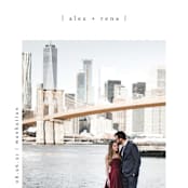 "Cityscape" - Save the Dates in Onyx by Faith Dorn - Detail
