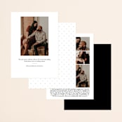"Forever And" - Save the Dates in Black Tie by Kim Dietrich Elam - Back of Card Options