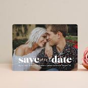 "Swoon" - Save the Dates in Vanilla by Lea Delaveris - Front