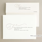 "Swoon" - Save the Dates in Vanilla by Lea Delaveris - FREE Recipient Addressing