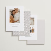 "Gallery Collection" - Save the Dates in Eggshell by Michelle Taylor - Back of Card Options