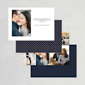 "Floral Vignette" - Save the Dates in Midnight by Kristen Smith - Back of Card Options