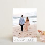 "Torn Texture" - Save the Dates in Parchment by Everett Paper Goods - Front
