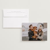 "modern stencil" - Save the Dates in Cloud by Sara Hicks Malone - Save the Date with Envelope