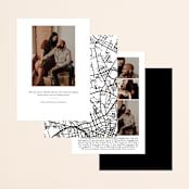"City Love" - Save the Dates in Snow by John Paul - Back of Card Options