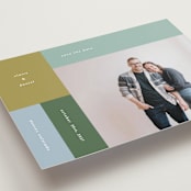 "Color Cubes" - Save the Dates in Fern by Kelly Watkins - Detail