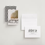 "Big bold date" - Save the Dates in Ecru by Jackie Crawford - Assembled