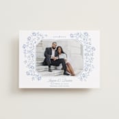 "Framed Florals" - Save the Dates in Sky by Robert and Stella - Front