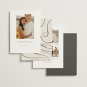"Bow" - Save the Dates in Tuxedo by Corinne Malesic - Back of Card Options