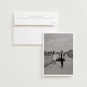 "Toulon" - Save the Dates in Bianco by Pati Cascino - Save the Date with Envelope