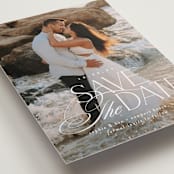 "Novella" - Save the Dates in Pearl by Brooke Chandler - Detail