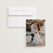 "Novella" - Save the Dates in Pearl by Brooke Chandler - Save the Date with Envelope