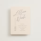 "Modern Aligned" - Save the Dates in Creampuff by Carolyn MacLaren - Front