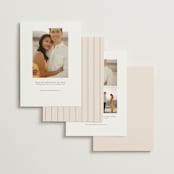 "Modern Aligned" - Save the Dates in Creampuff by Carolyn MacLaren - Back of Card Options