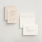 "Modern Aligned" - Save the Dates in Creampuff by Carolyn MacLaren - Assembled