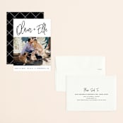 "Whimsical Script" - Save the Dates in Onyx by Christie Garcia - Assembled