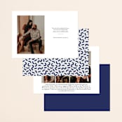 "Flyer" - Save the Dates in Navy by Jack Knoebber - Back of Card Options