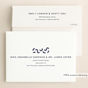 "Flyer" - Save the Dates in Navy by Jack Knoebber - FREE Recipient Addressing