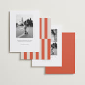 "Poster" - Save the Dates in Sunset by Rachel Cassel - Back of Card Options