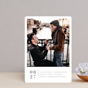 "Stacked Banner" - Save the Dates in Cotton by Amy Kross - Front