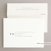 "Stacked Banner" - Save the Dates in Cotton by Amy Kross - FREE Recipient Addressing