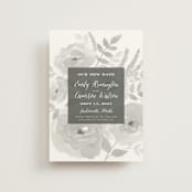 "Watercolor Floral" - Save the Dates in Fog by Jill Means - Front