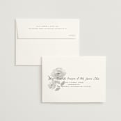 "Watercolor Floral" - Save the Dates in Fog by Jill Means - FREE Recipient Addressing