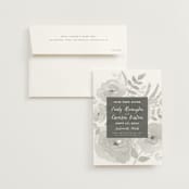 "Watercolor Floral" - Save the Dates in Fog by Jill Means - Save the Date with Envelope