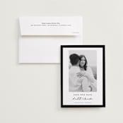 "Main Event" - Save the Dates in Onyx by Devika Keskar - Save the Date with Envelope
