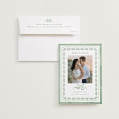 "Charming" - Save the Dates in Meadow by Melanie Kosuge - Save the Date with Envelope