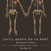 "Until Death" - Save the Dates in Golden by Katie Zimpel - Detail